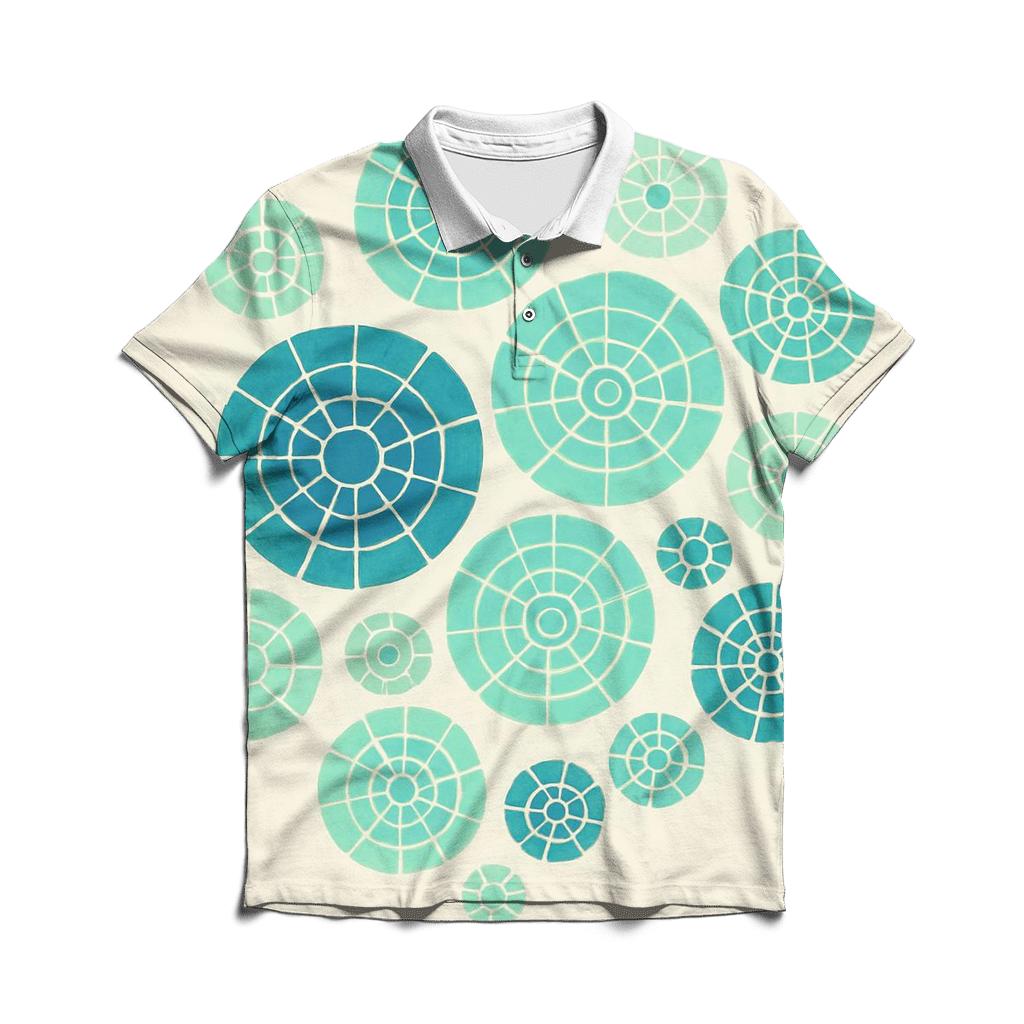 Kumo Star Cluster Rosette Drift embroidered polo tops