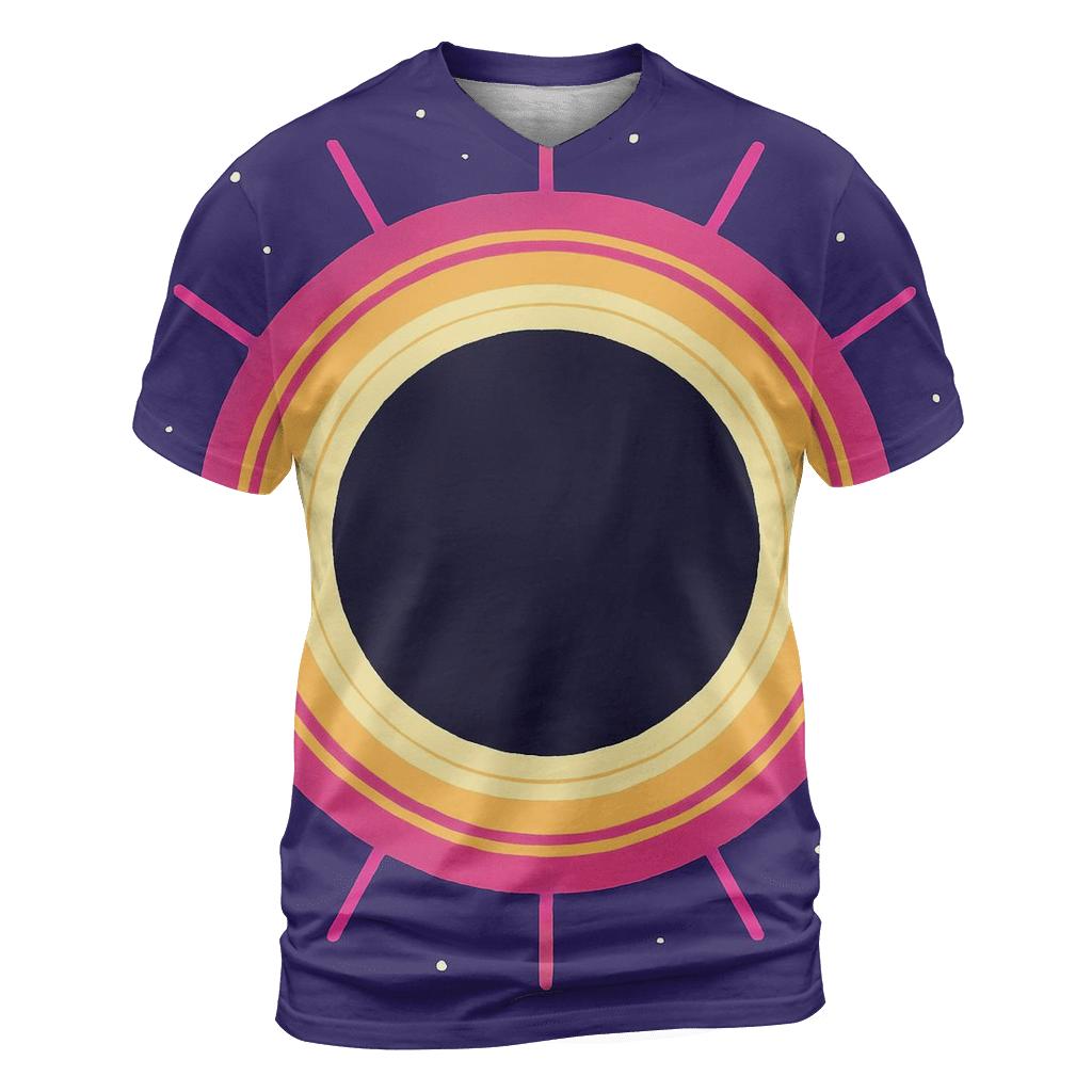 Eclipse Corona Lattice vibrant all-over design tees