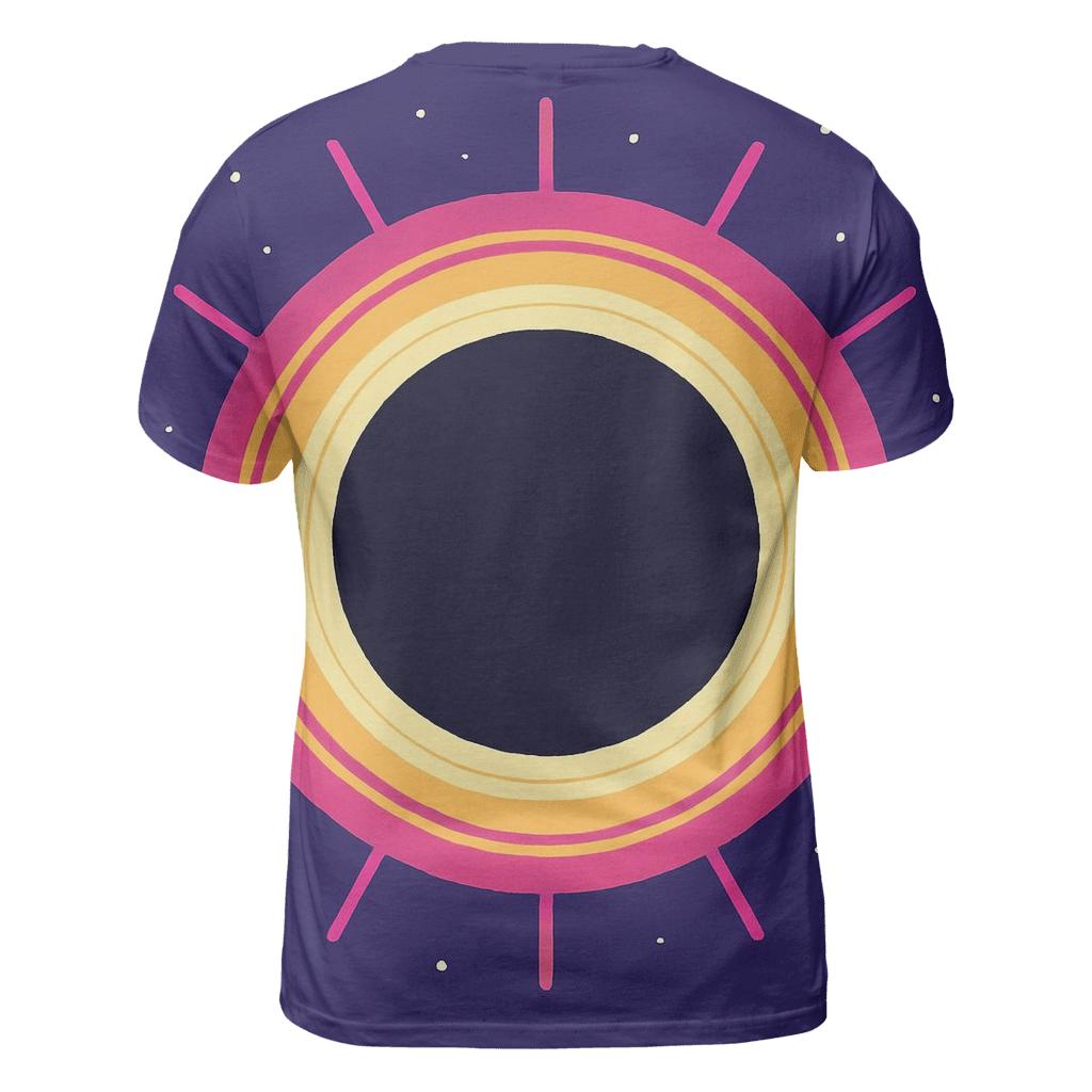 Eclipse Corona Lattice vibrant all-over design tees