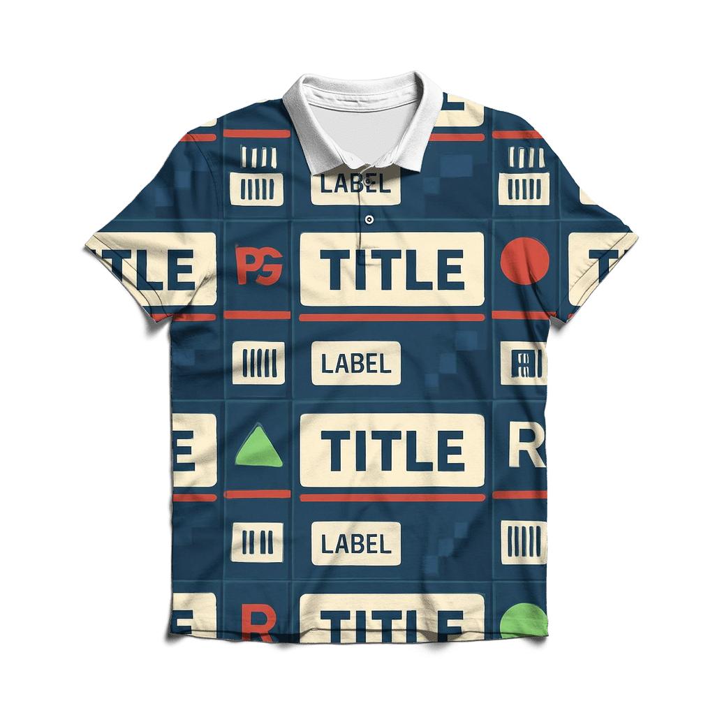 VHS Rental Aisle Label Collage casual sports polo shirts