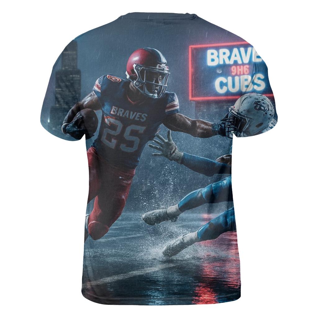 Midnight Rooftop Gridiron Wrigley Versus Atlanta statement graphic shirts