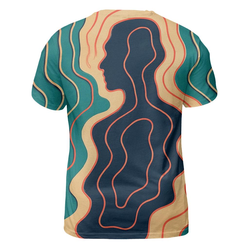 Chromatic Topographic Mirage creative print fashion shirts