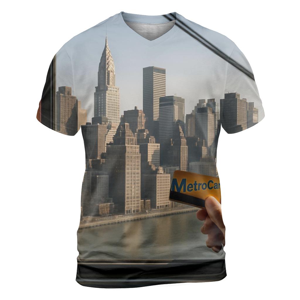 Roosevelt Island Tram Window Frame Of Midtown artistic all-over print tops
