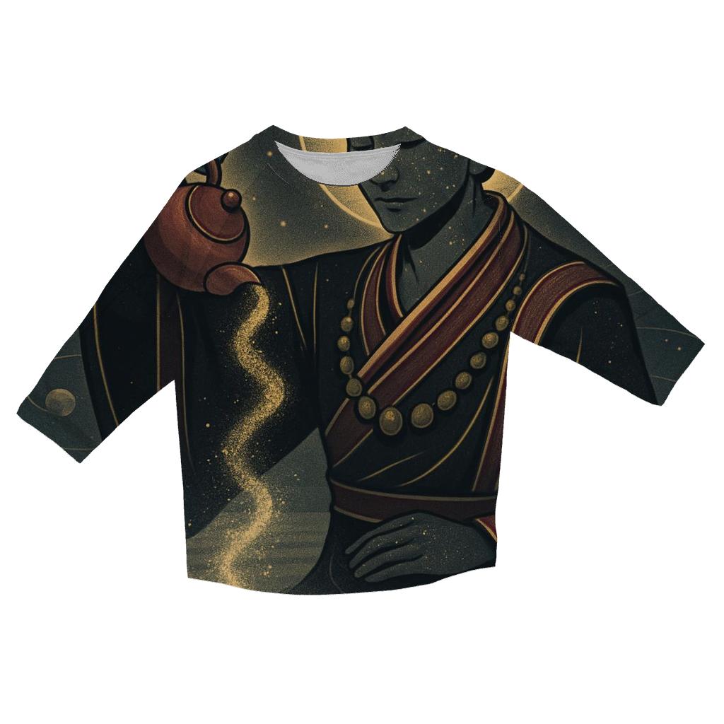 Black Hole Tea Ceremony stylish quarter sleeve tops