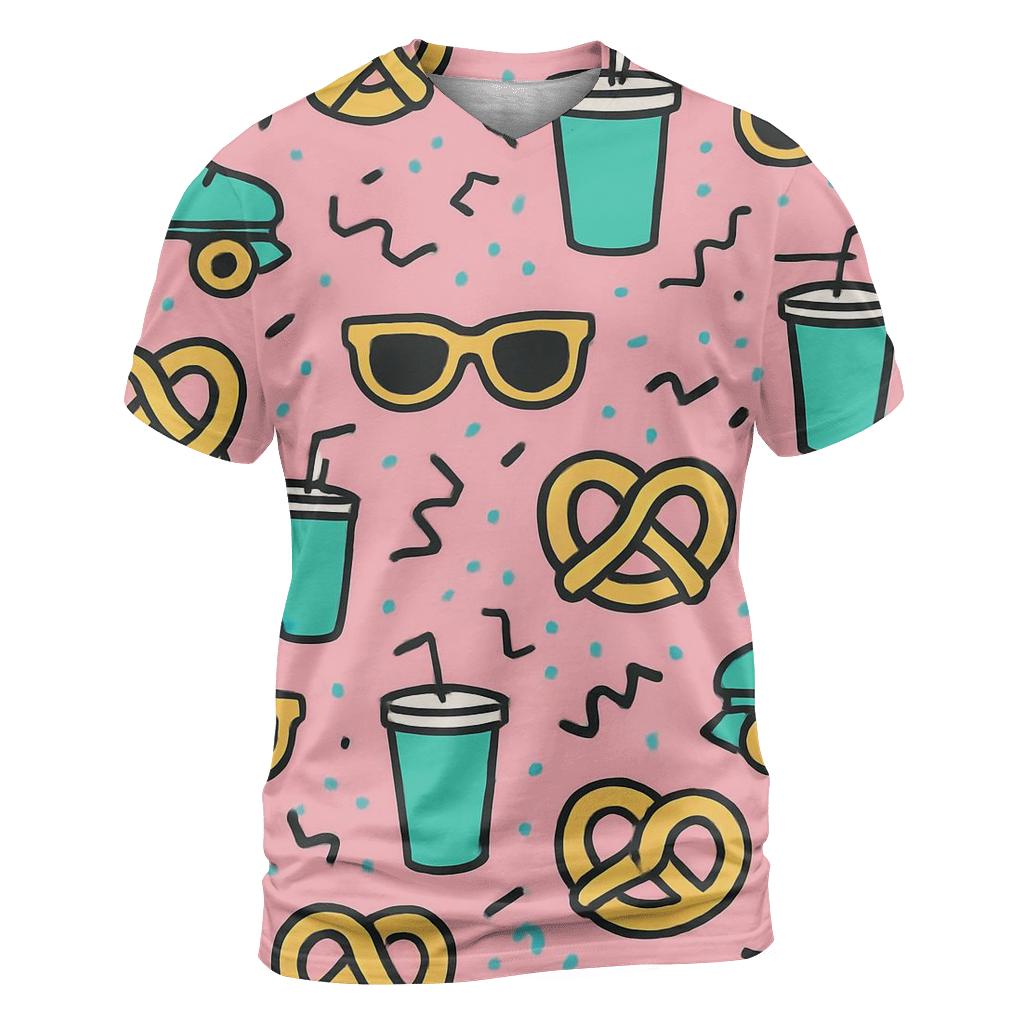 Mall Food Court Pattern Parade statement graphic shirts
