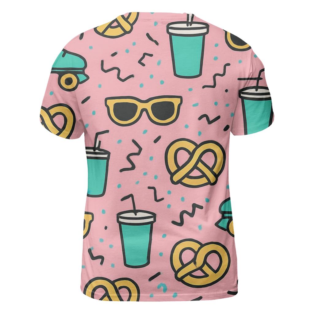 Mall Food Court Pattern Parade statement graphic shirts