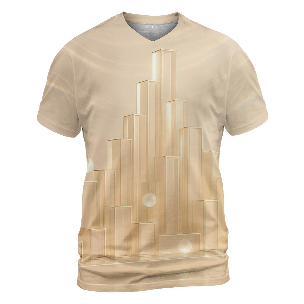 Champagne Prism Terrace statement graphic shirts