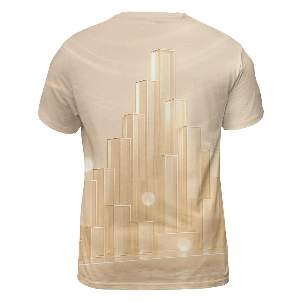 Champagne Prism Terrace statement graphic shirts