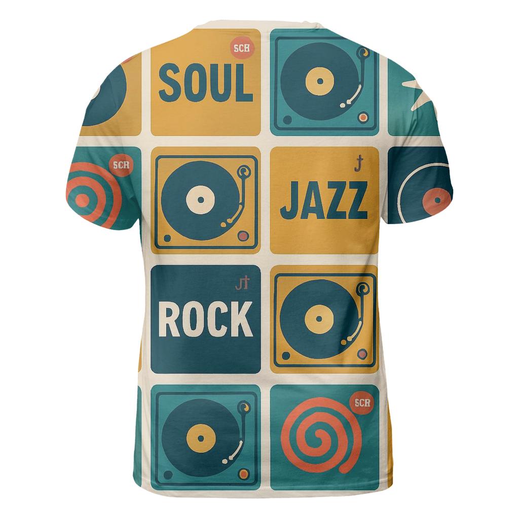Seventies Record Shop Grid unique graphic print tees
