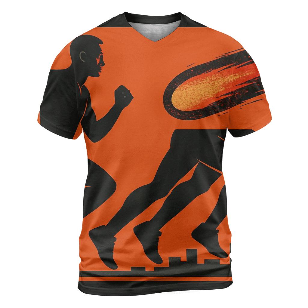 Meteor Trail Marathon Runner artistic all-over print tops