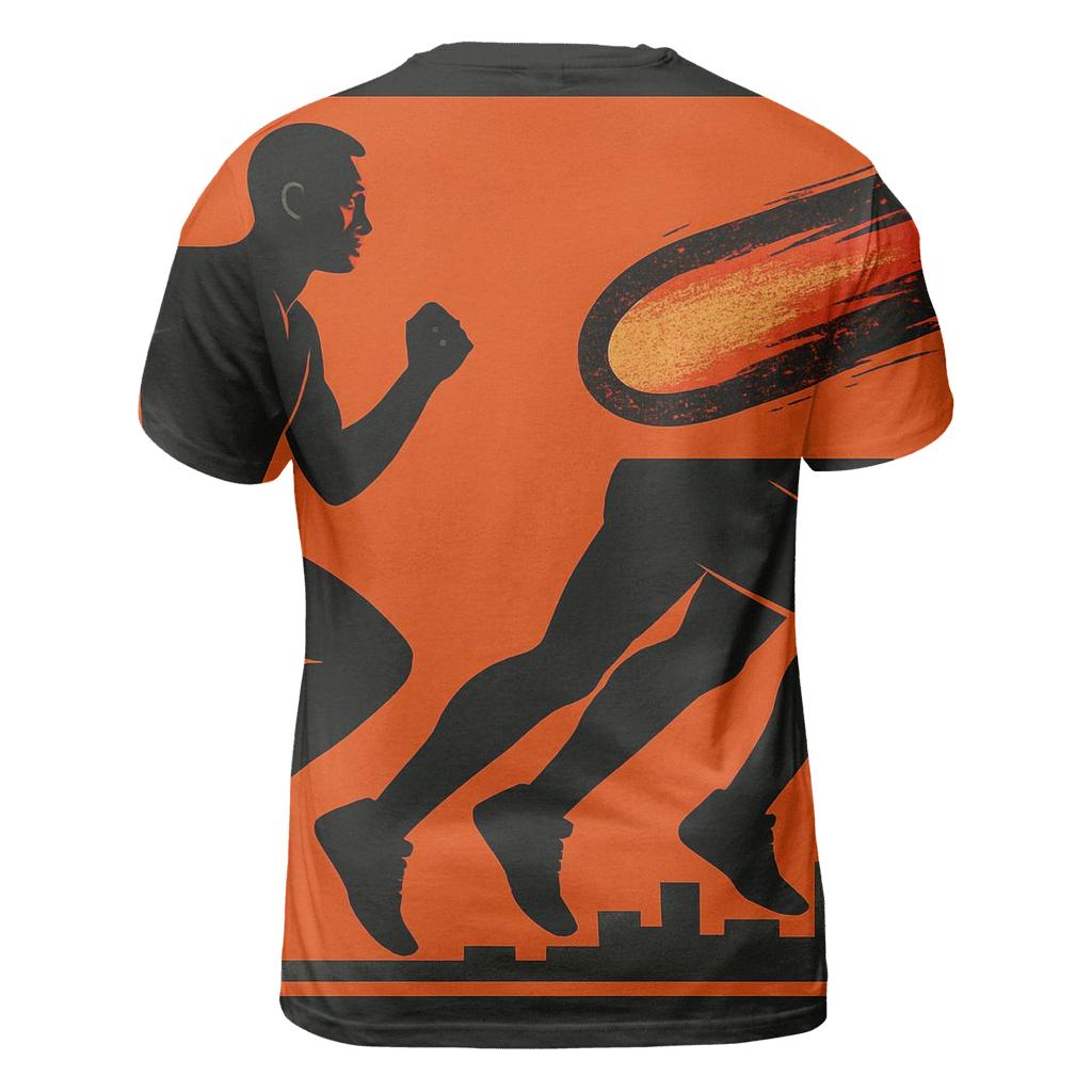 Meteor Trail Marathon Runner artistic all-over print tops