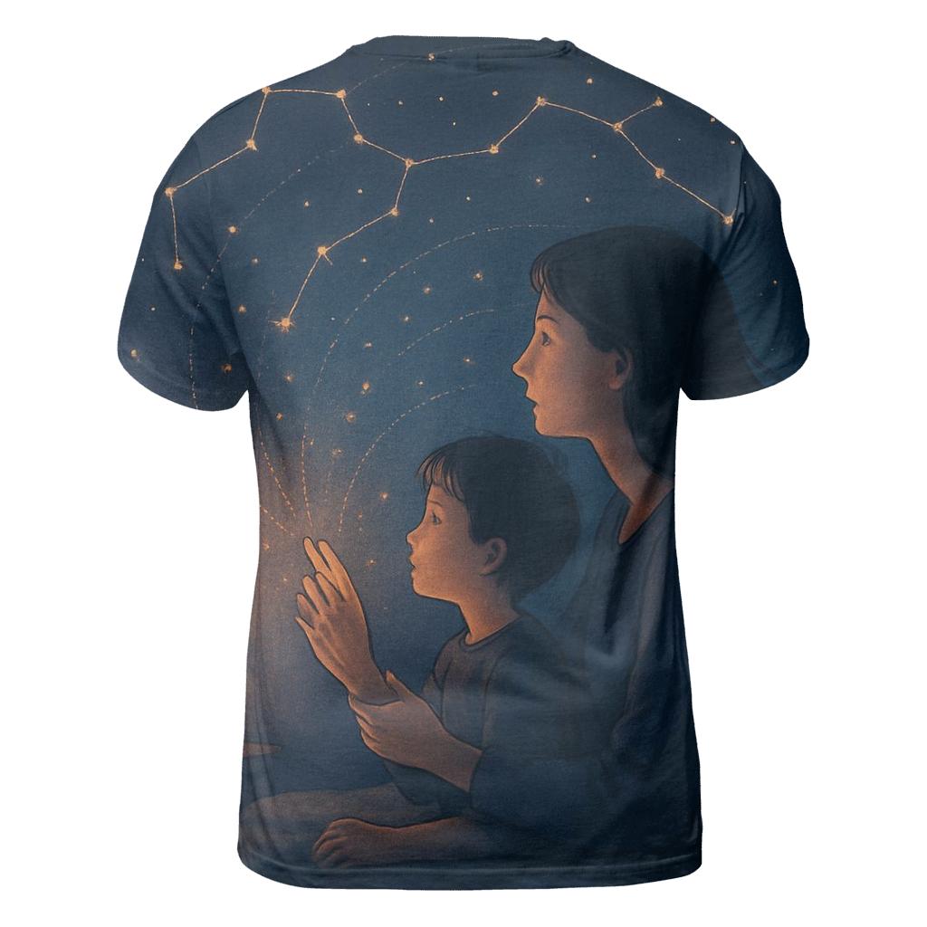 The Constellation She Drew From My Smallest Days vibrant all-over design tees