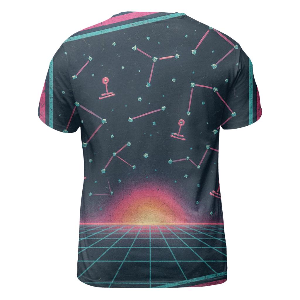Retro Eighties Arcade Star Map Cabinet Art trendy printed shirt styles