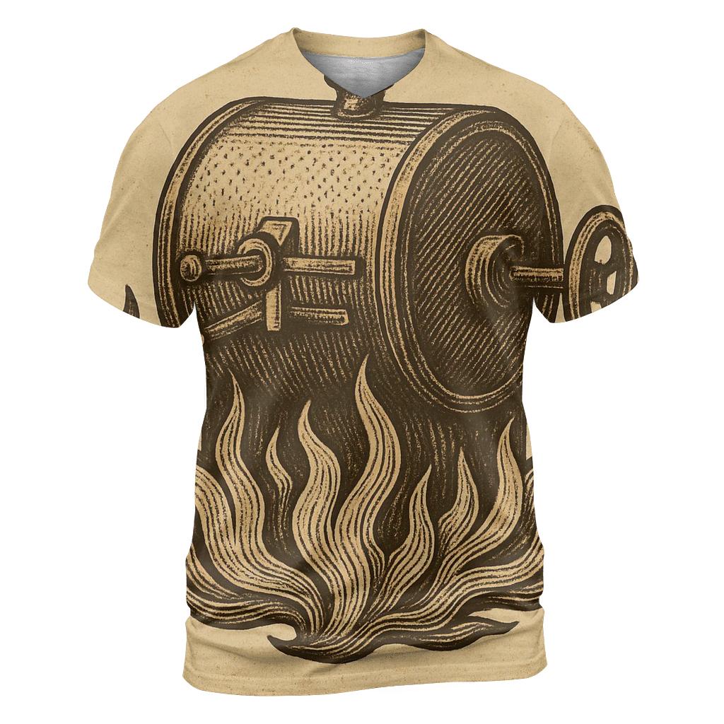 Roaster Flame Etching custom all-over print shirts