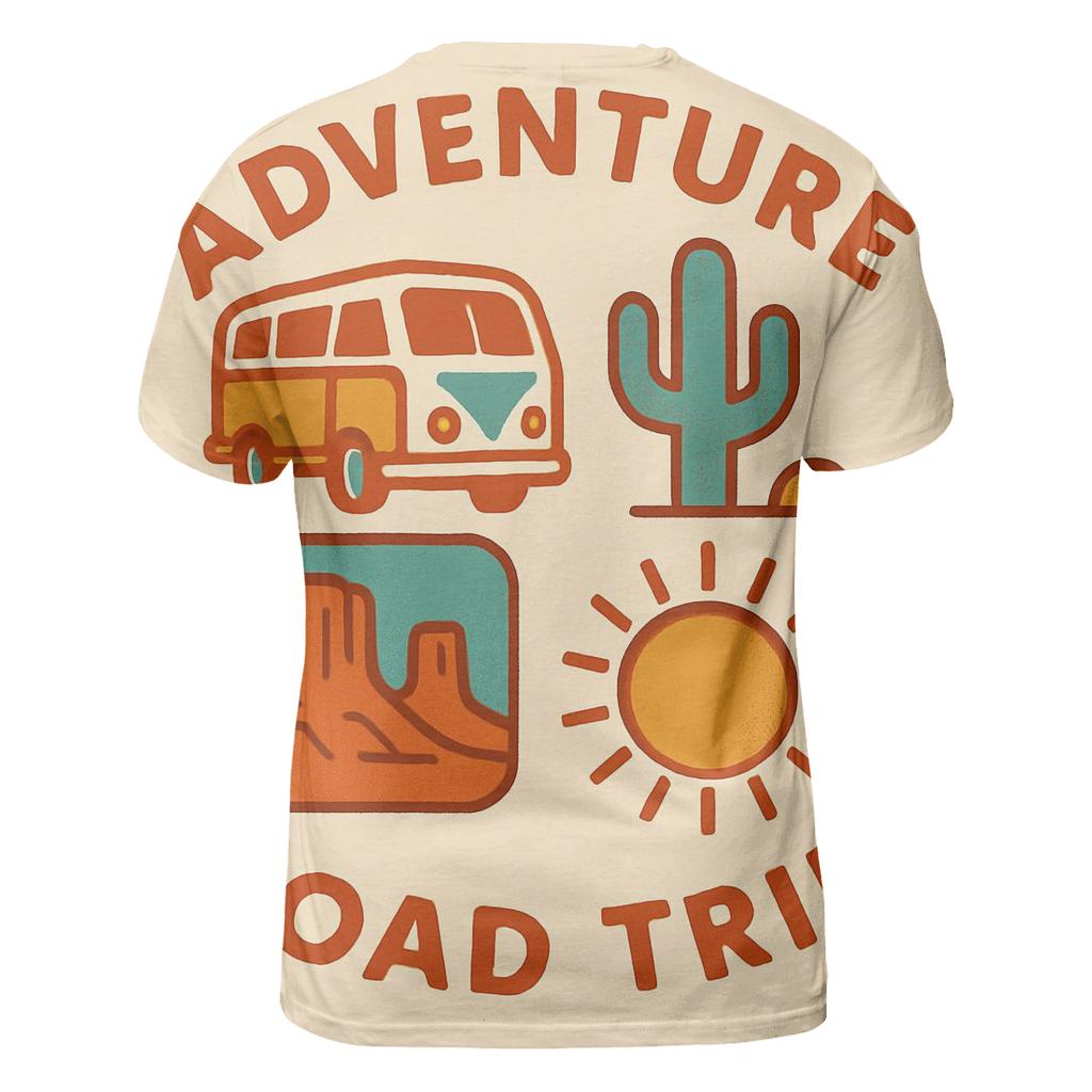 Sunbaked Desert Camper Badges designer pattern shirts