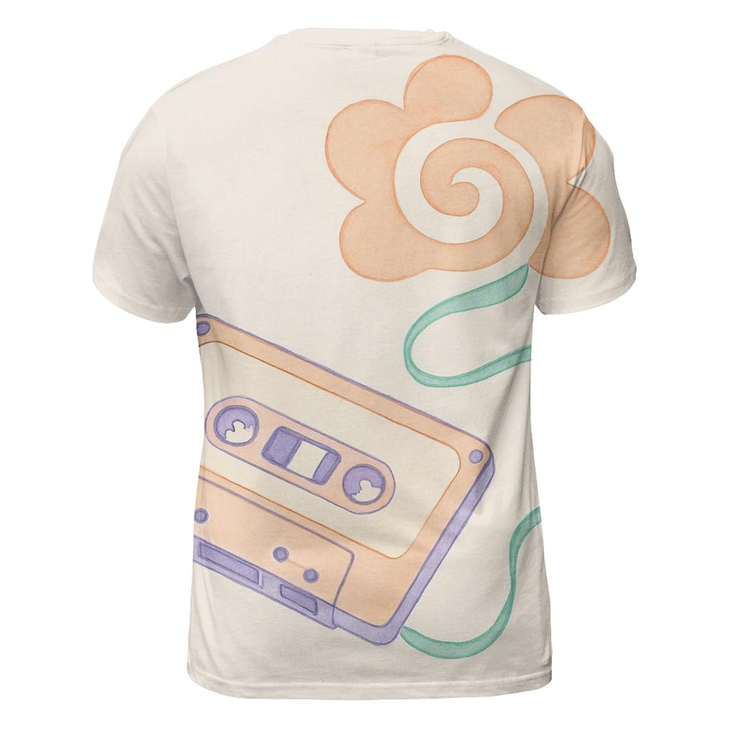 Cassette Ribbon Bloom creative print fashion shirts