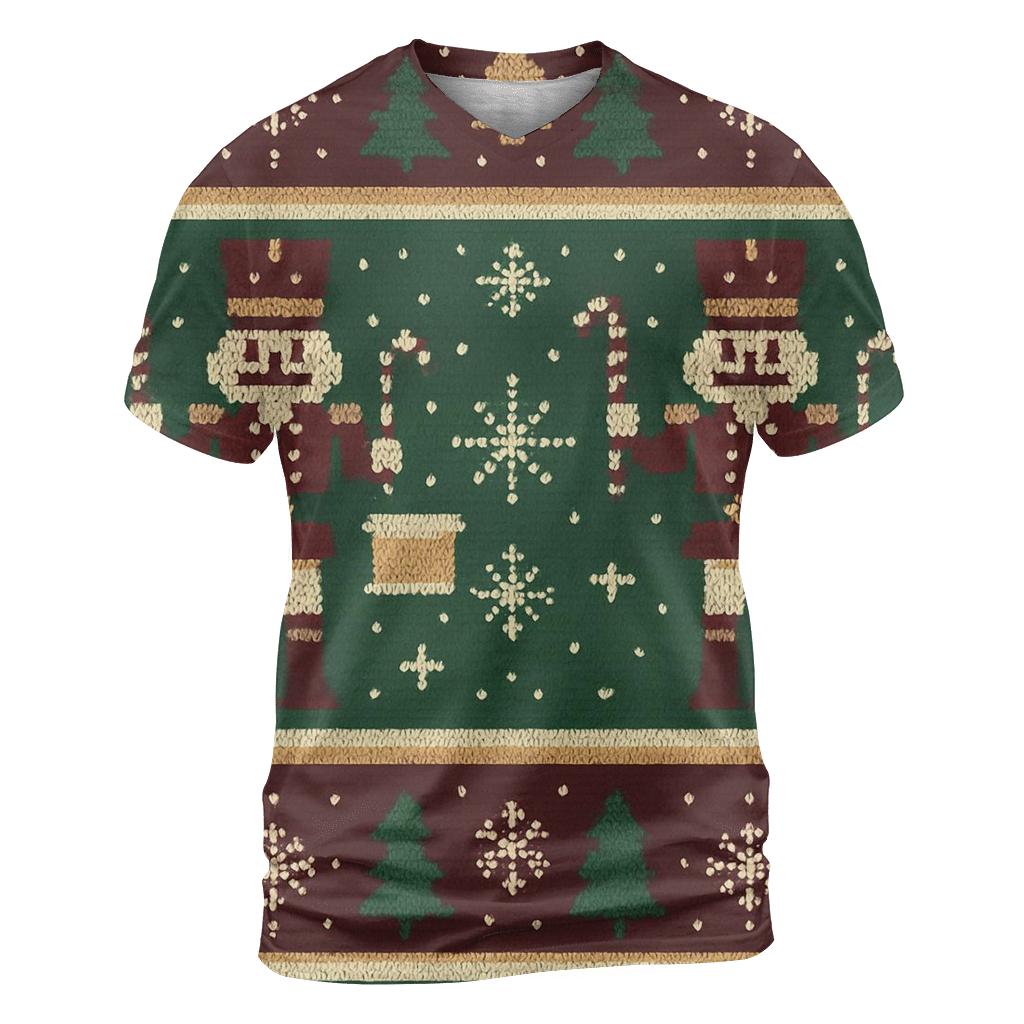 Nutcracker Satellite Parade Stripe Design custom all-over print shirts