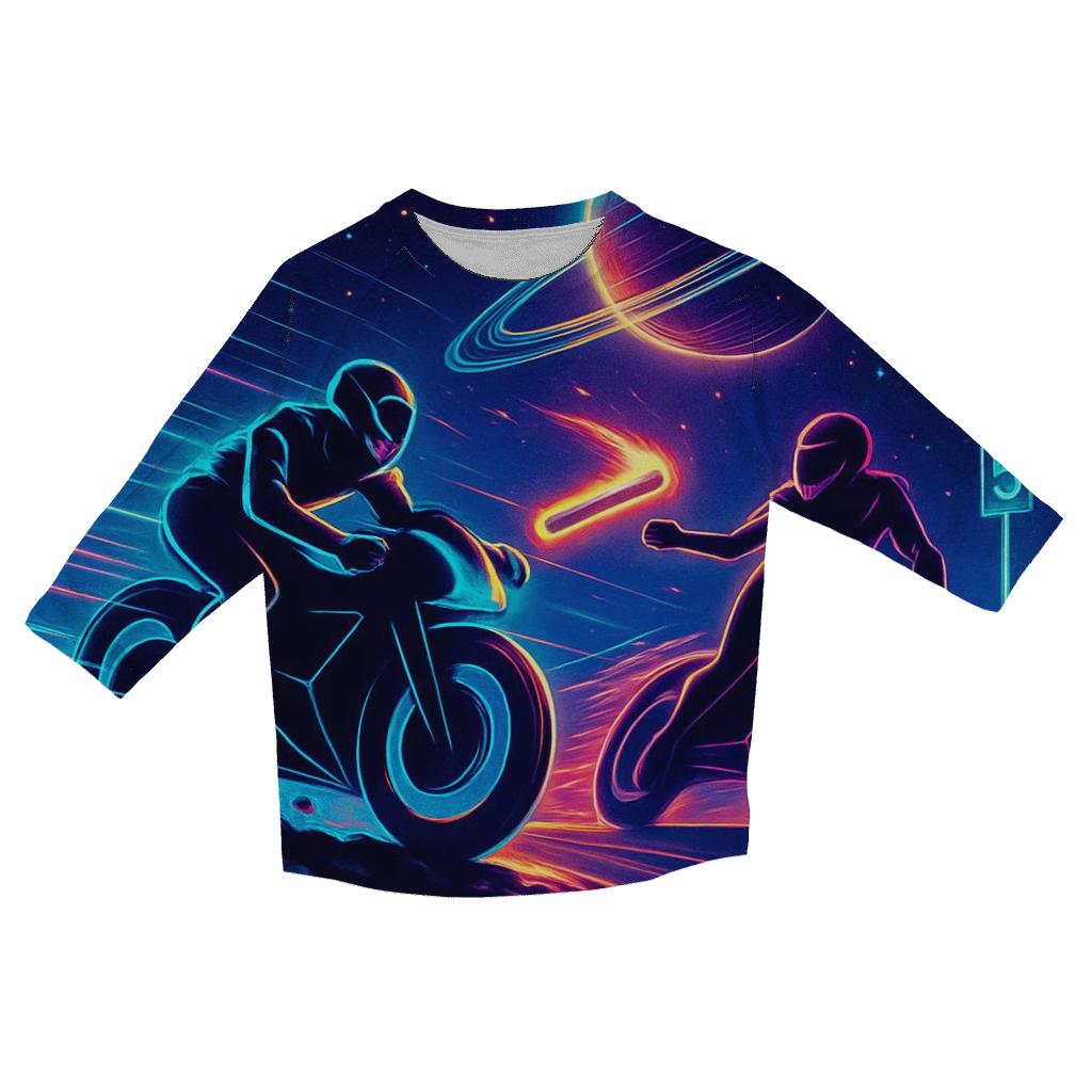 Neon Comet Relay Riders designer 3/4 sleeve blouses