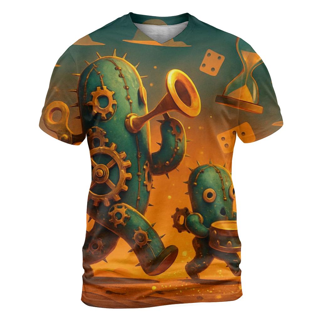 Clockwork Cactus Parade statement graphic shirts