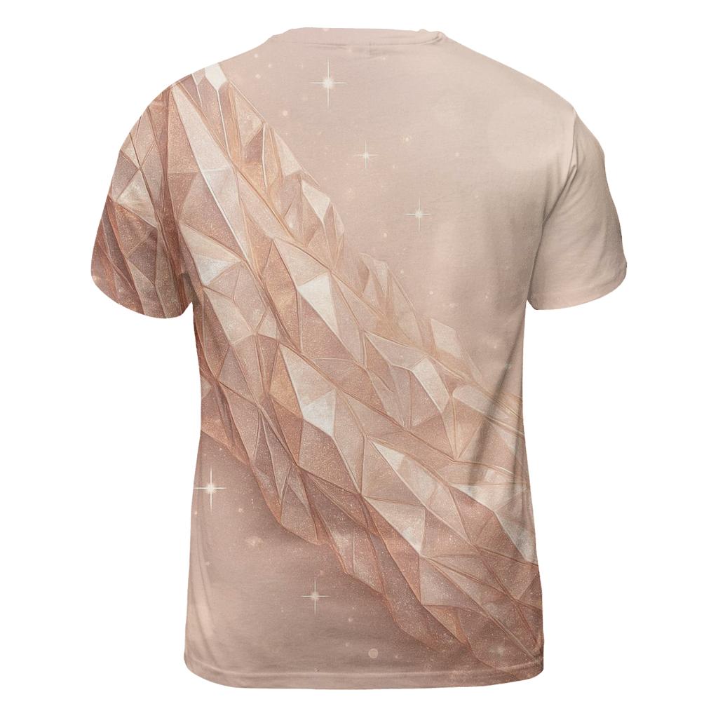Rose Gold Crystal Veil artistic all-over print tops