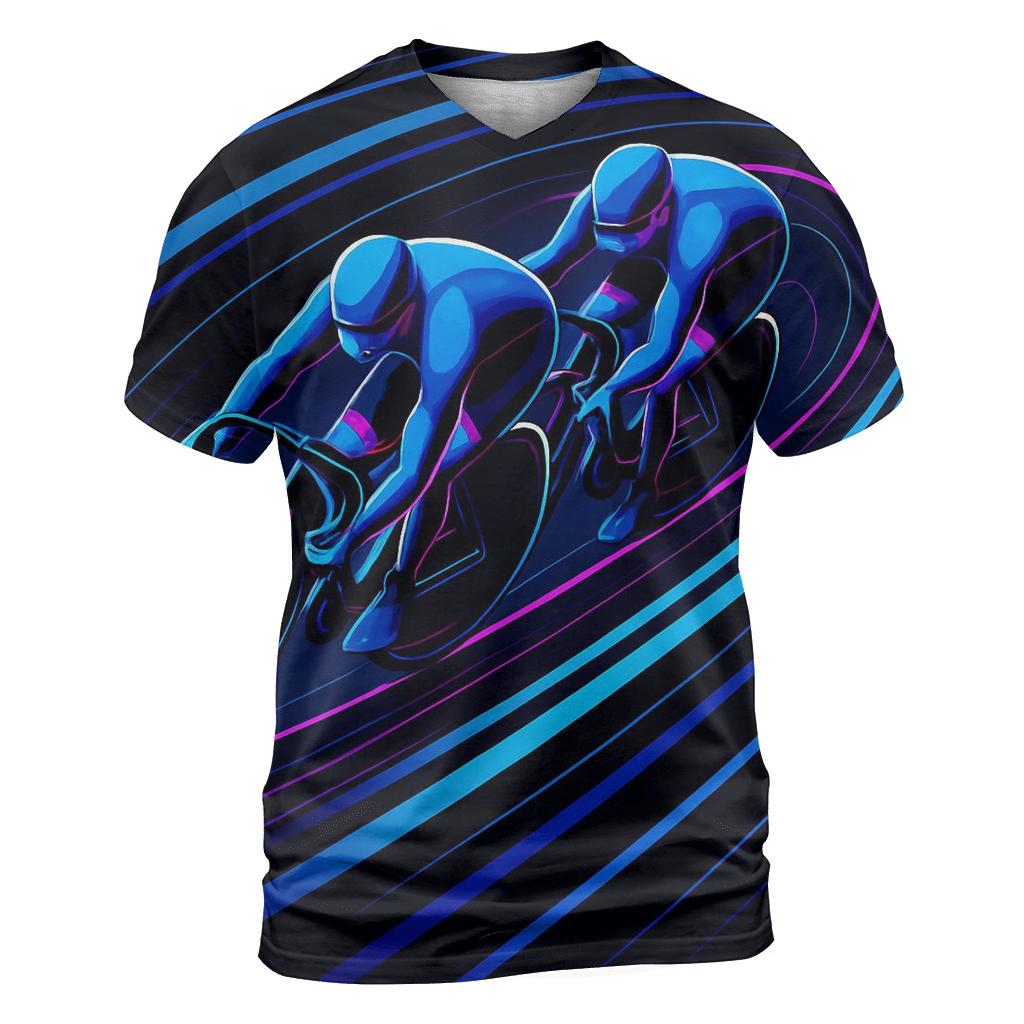 Neon Velodrome Sprint Lines trendy printed shirt styles