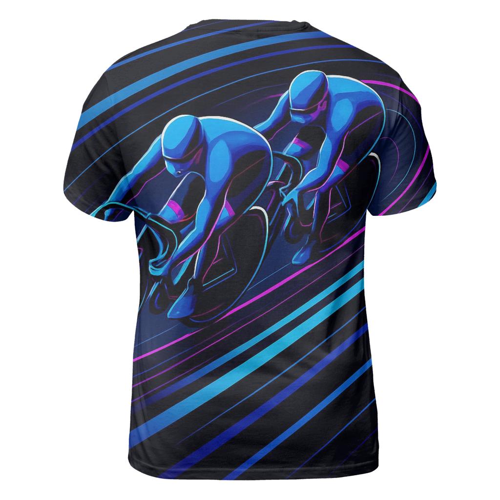 Neon Velodrome Sprint Lines trendy printed shirt styles