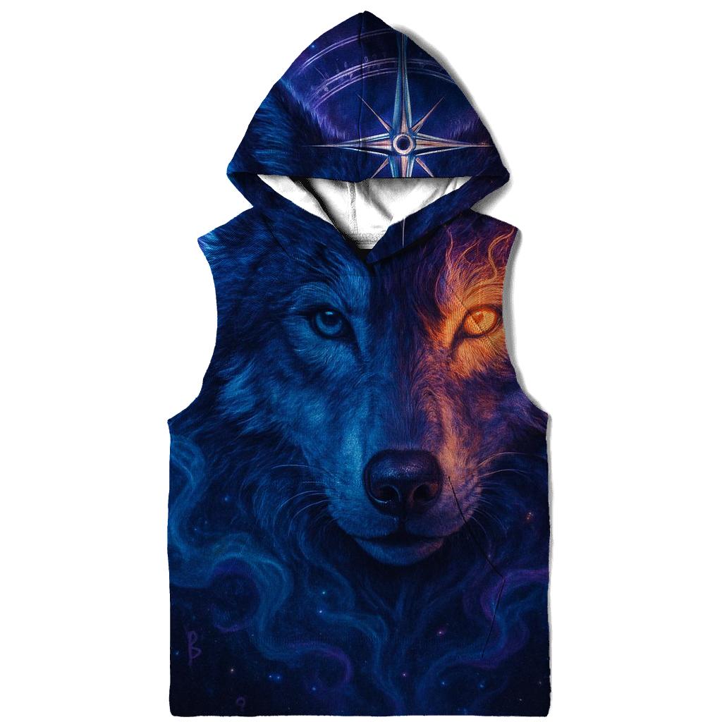 Nebula Compass Wolf lightweight hoodies