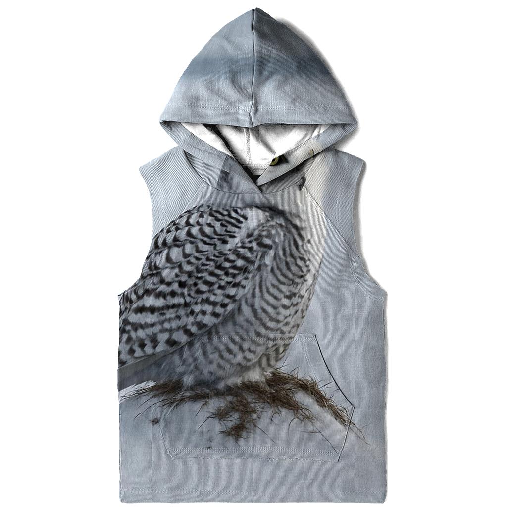 Frostwind Sentinel Snowy Owl graphic hoodies