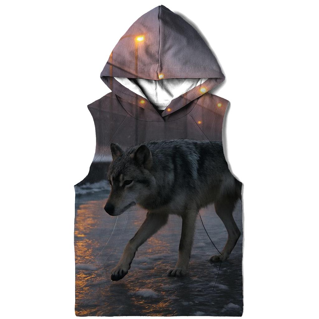 Canal Shadow Patrol In Industrial Winter City zip-up hoodies