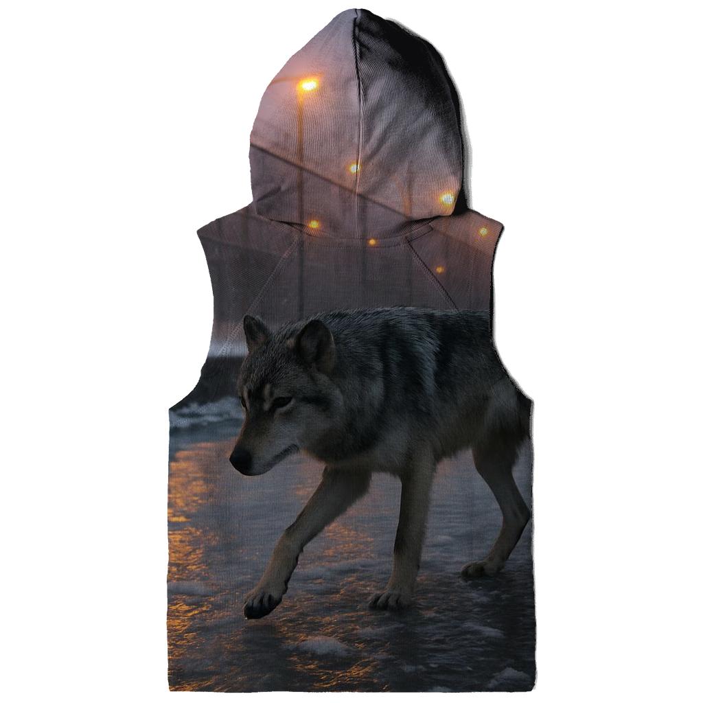 Canal Shadow Patrol In Industrial Winter City zip-up hoodies