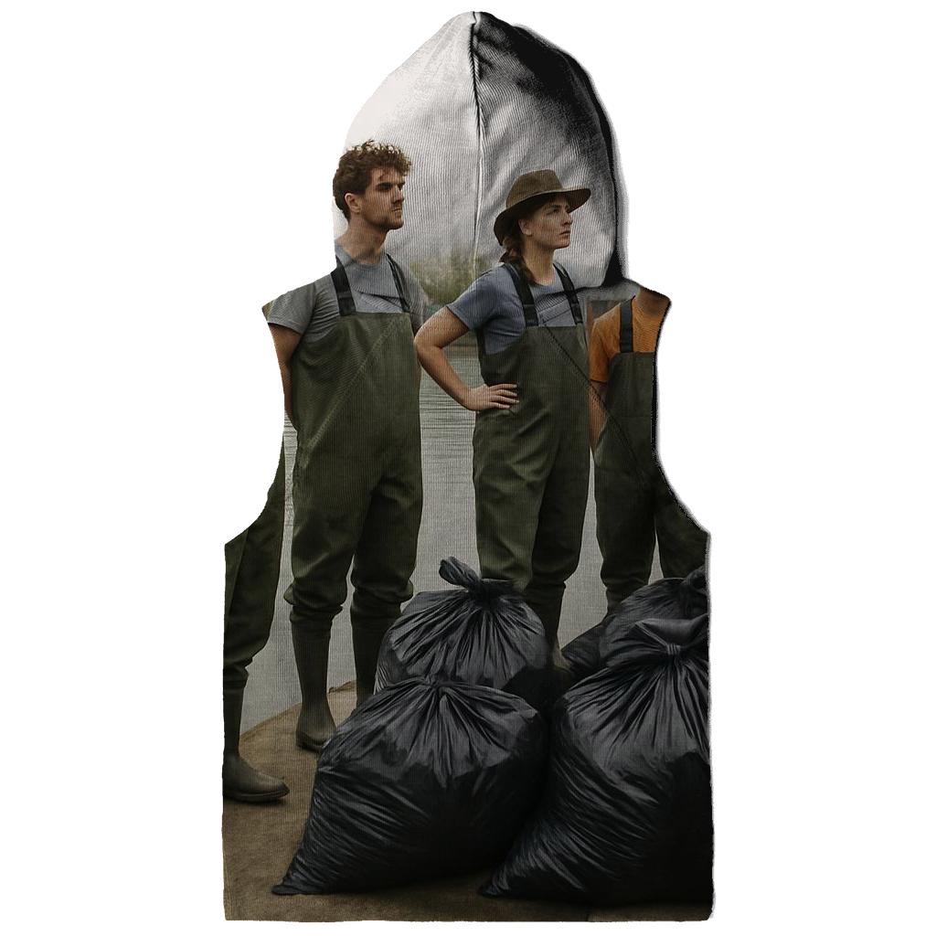 Gowanus Canal Cleanup Crew With Downtown Skyline Beyond custom hoodies