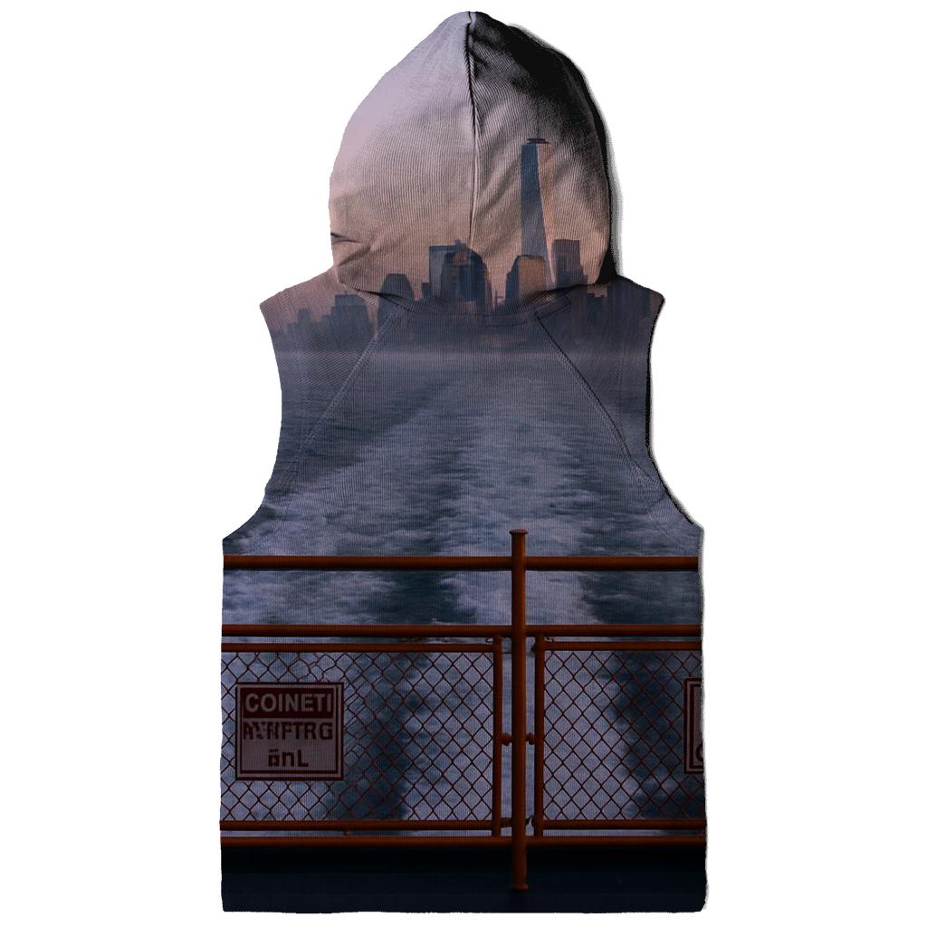 Staten Island Ferry Wake At Dawn Facing Lower Manhattan graphic hoodies