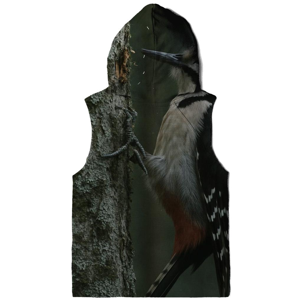 Mossland Drummer Great Spotted Woodpecker hoodie styles