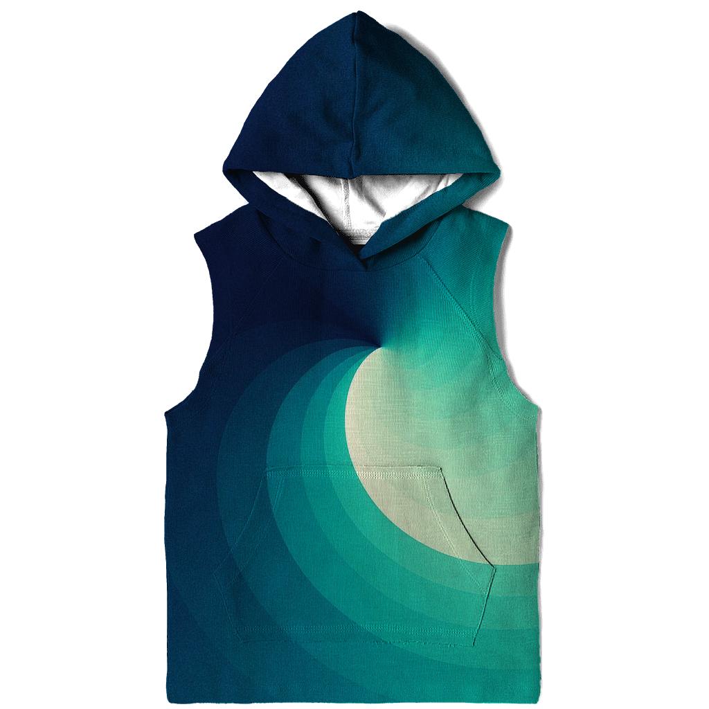 Tidal Teal Conic Sweep pullover hoodies