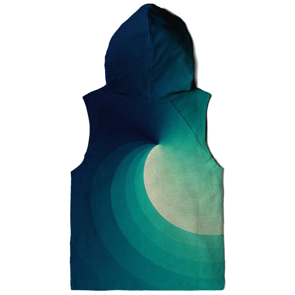 Tidal Teal Conic Sweep pullover hoodies