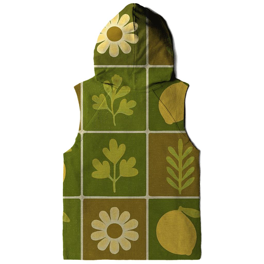 Funky Kitchen Tile Botanicals embroidered hoodies