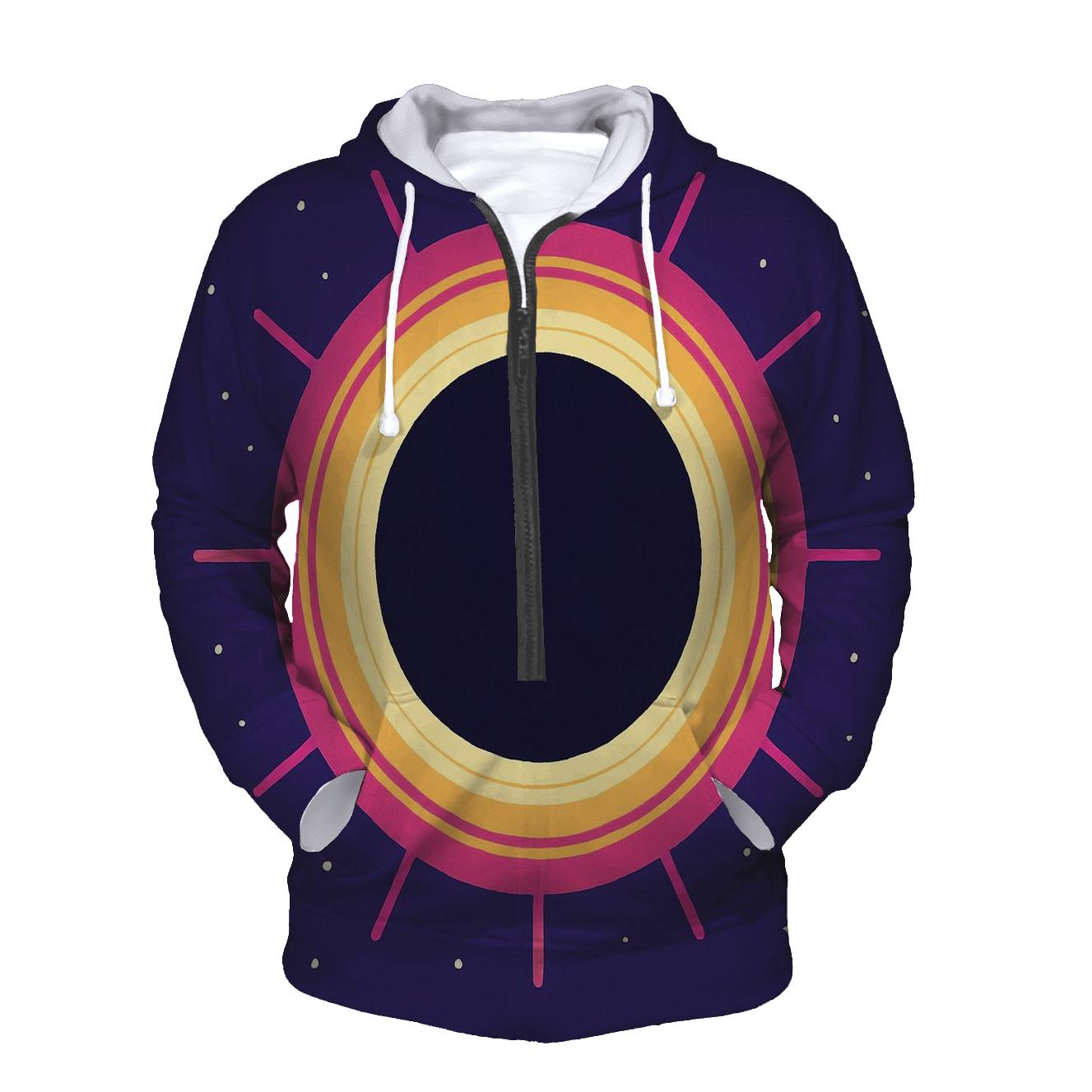 Eclipse Corona Lattice graphic hoodies