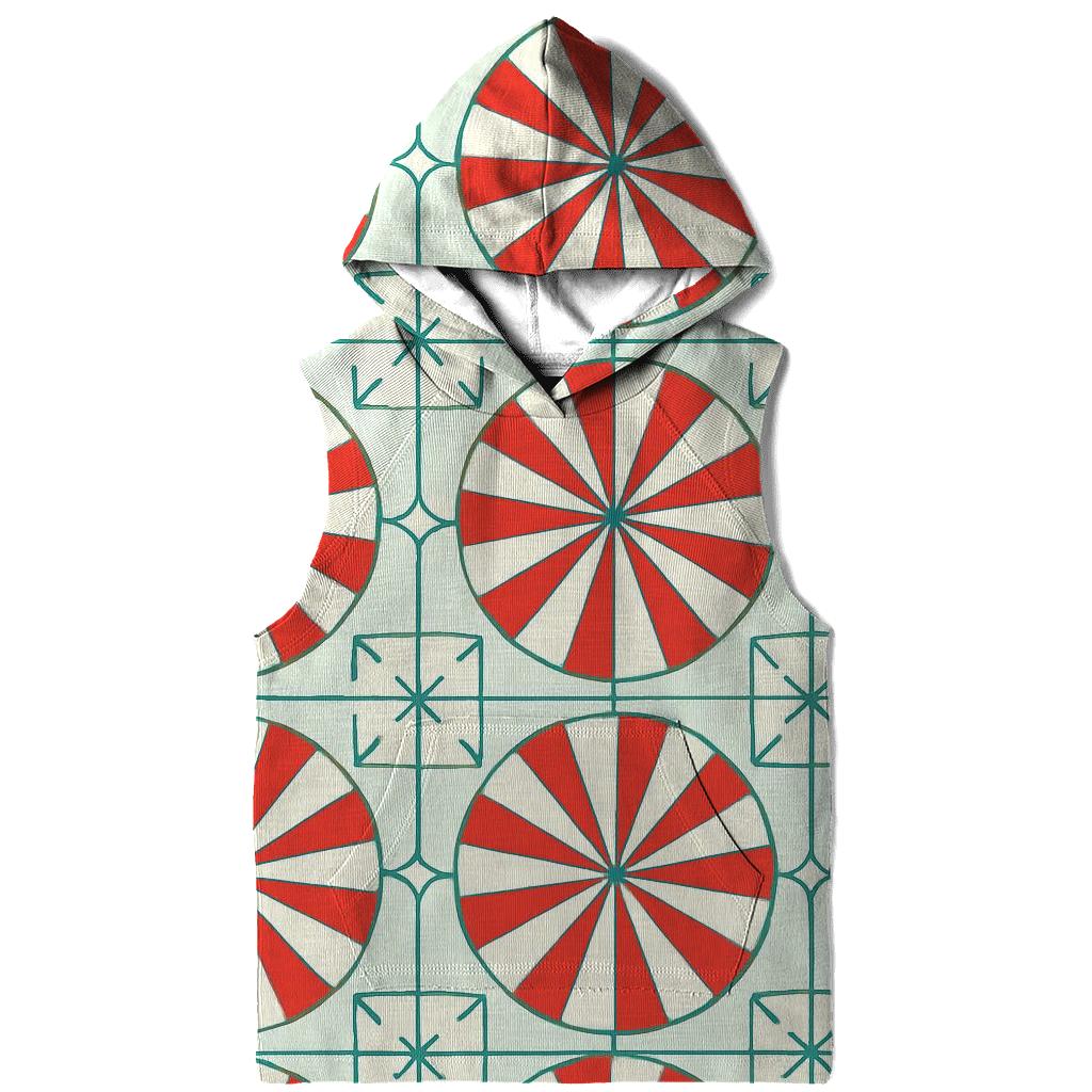 Candy Cane Starburst Tiles designer hoodies