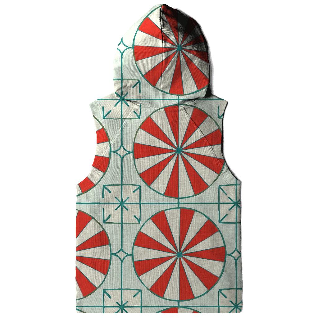 Candy Cane Starburst Tiles designer hoodies
