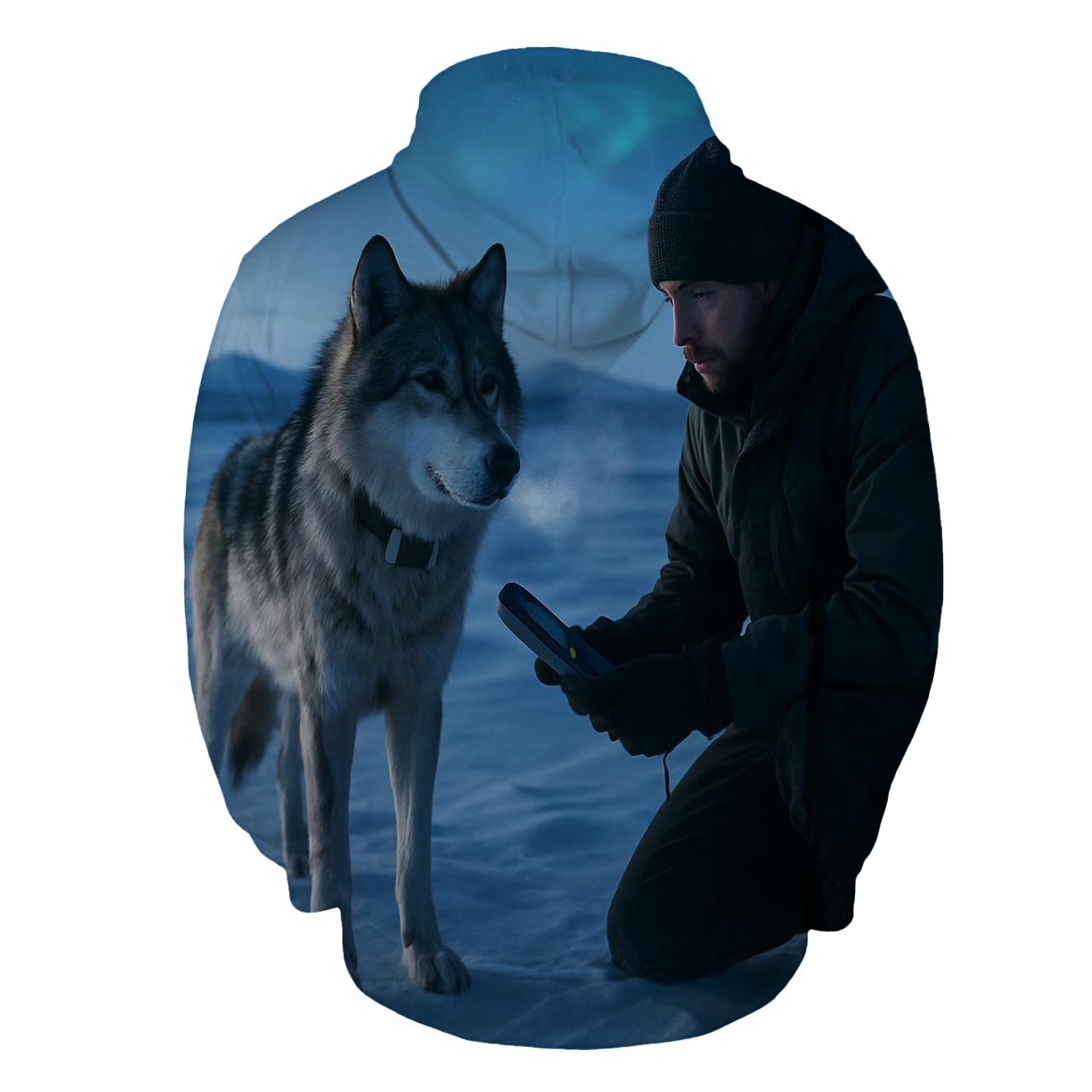 Radio Collar Field Check In Arctic Twilight embroidered hoodies