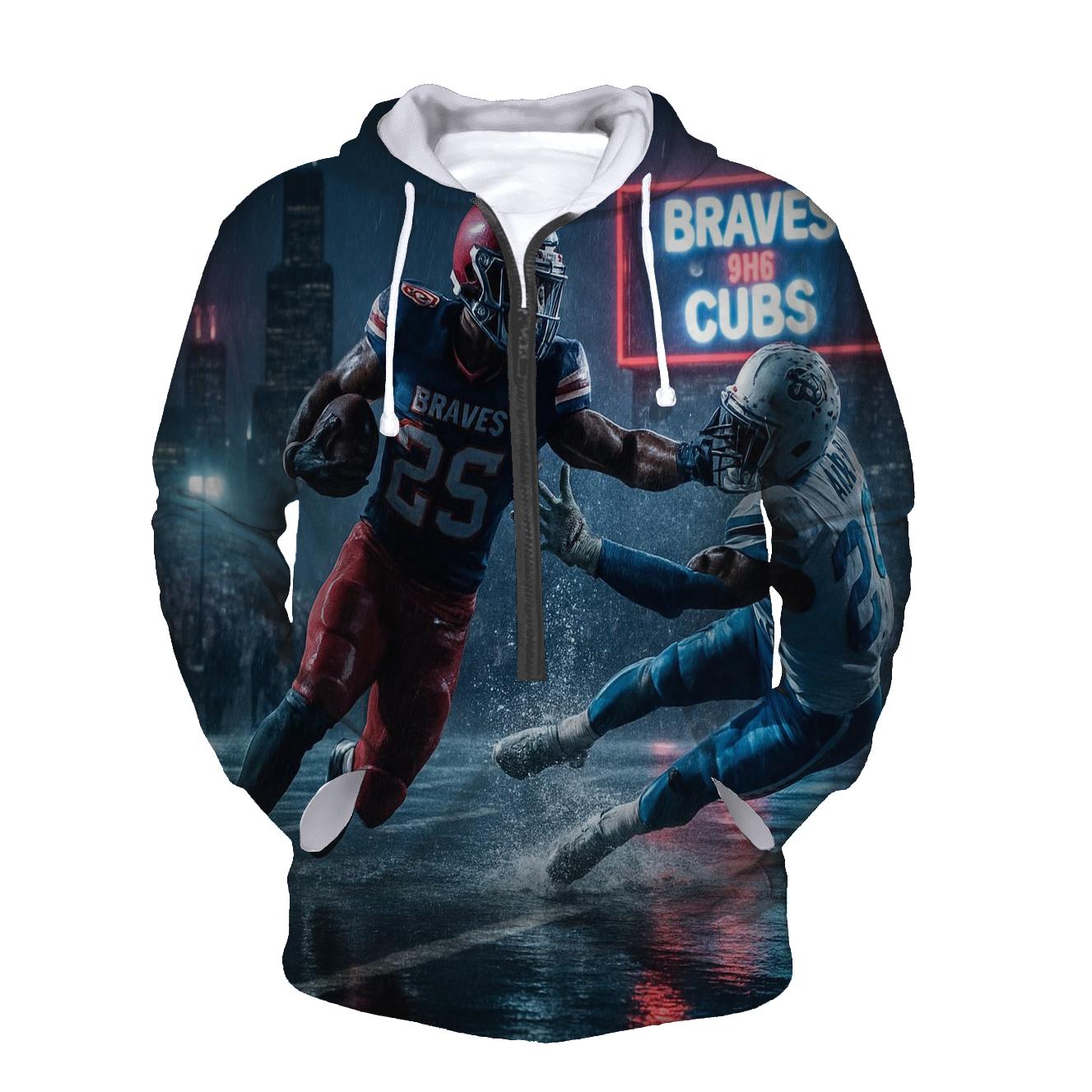 Midnight Rooftop Gridiron Wrigley Versus Atlanta graphic hoodies