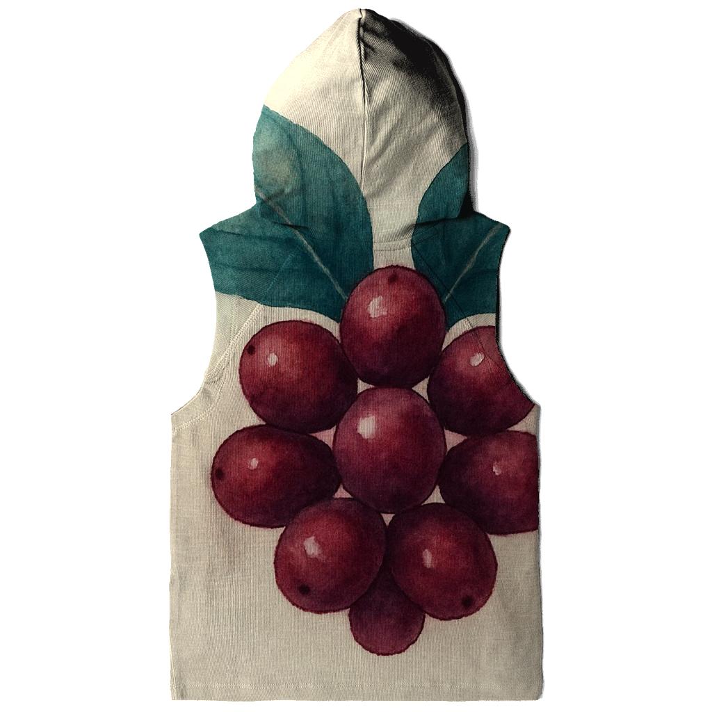 Cherry Leaf Watercolor Crest premium hoodies