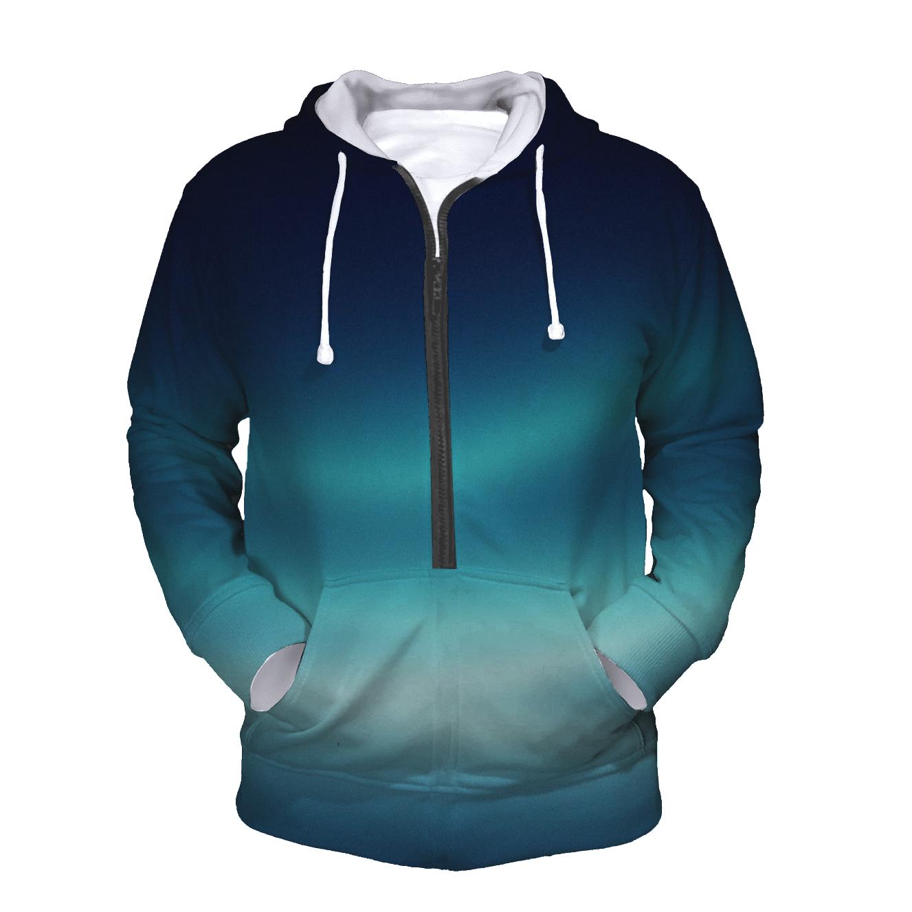 Moonlit Glacier Haze graphic hoodies