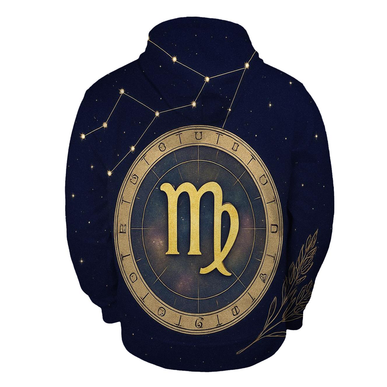 Virgo Wheat Sheaf Celestial Chart heavyweight hoodies