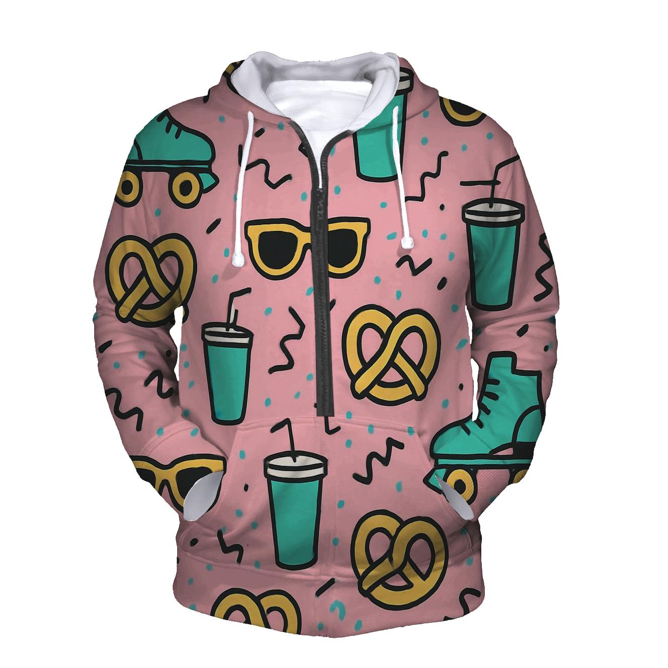 Mall Food Court Pattern Parade pullover hoodies