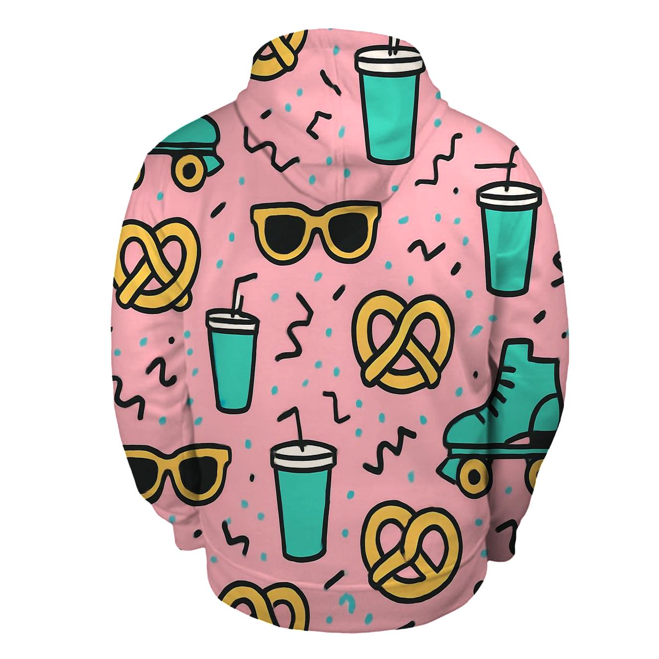 Mall Food Court Pattern Parade pullover hoodies
