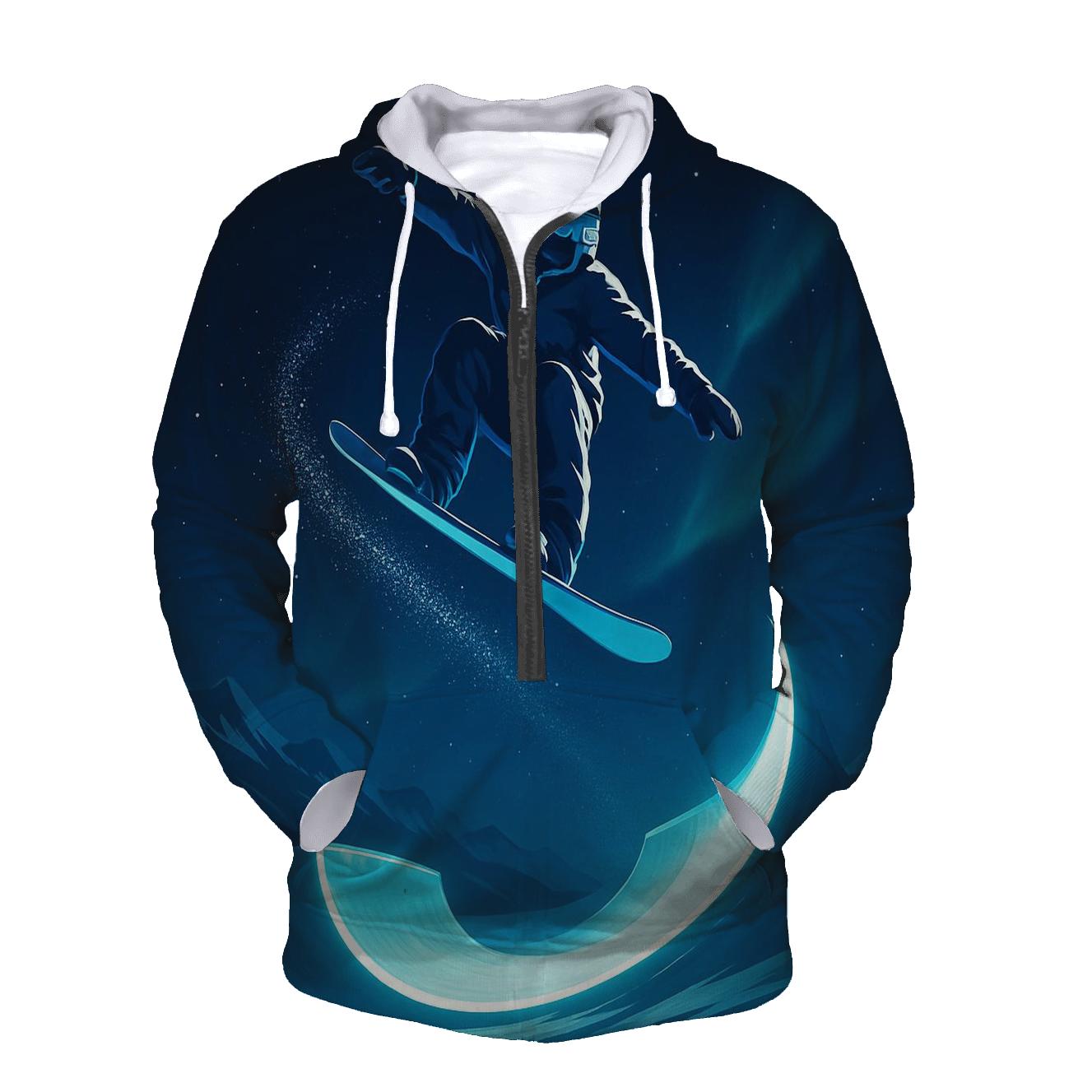 Lunar Halfpipe Snowboard Flight printed hoodies
