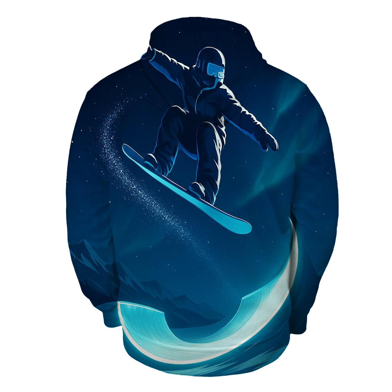 Lunar Halfpipe Snowboard Flight printed hoodies