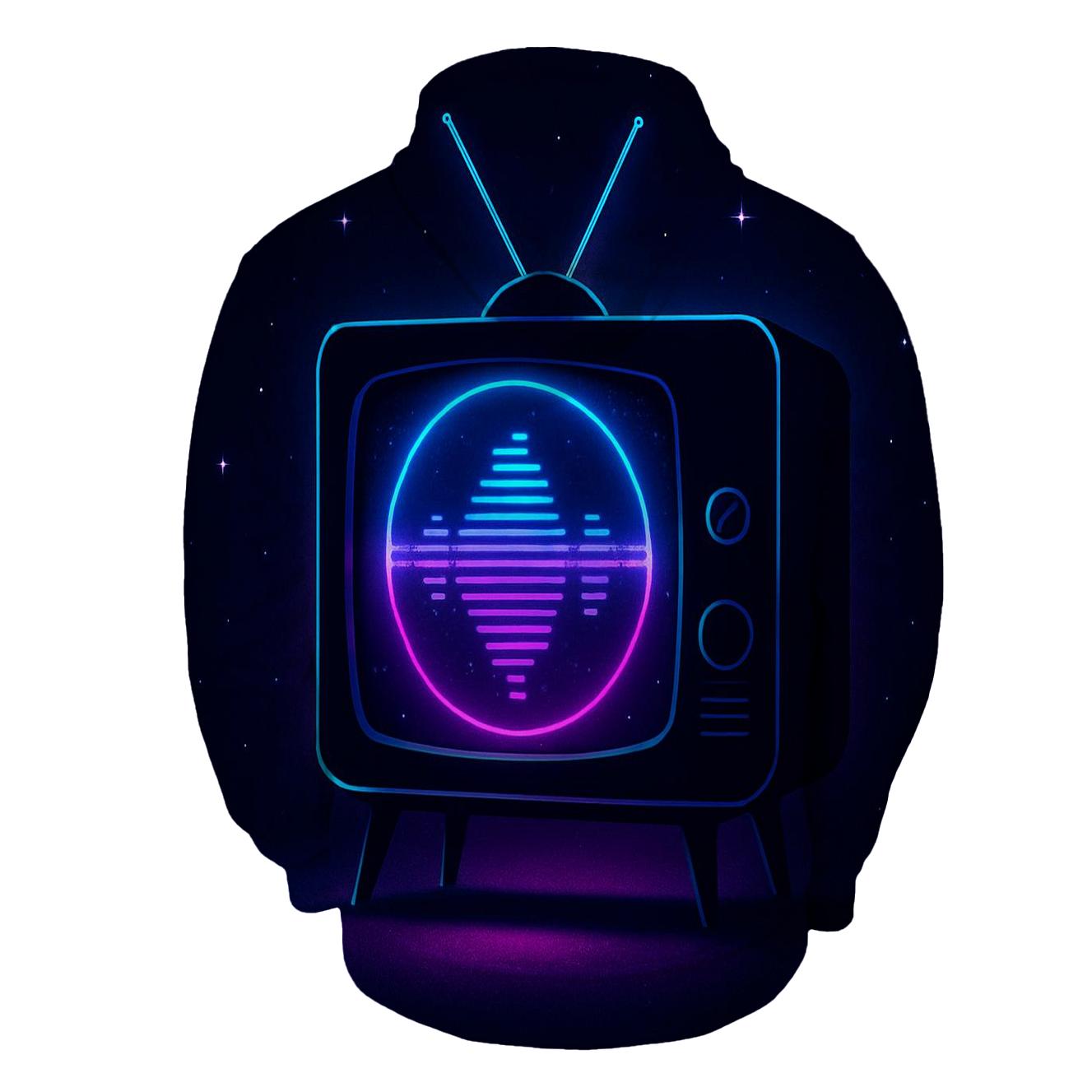 Neon Broadcast Portal hoodie styles
