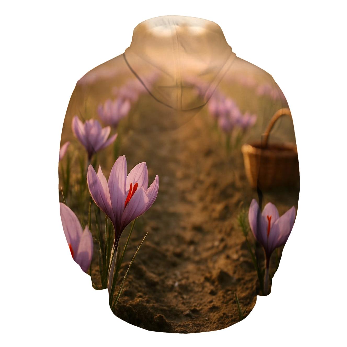 Saffron Crocus Harvest Rows At Dawn hoodie designs